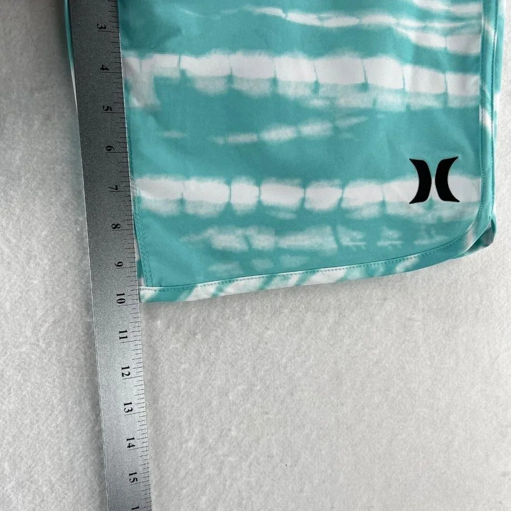 Hurley Boardshorts Mens Sz 30 Printed Drawstring Stretch Swim Surf Aurora Green - Picture 6 of 8